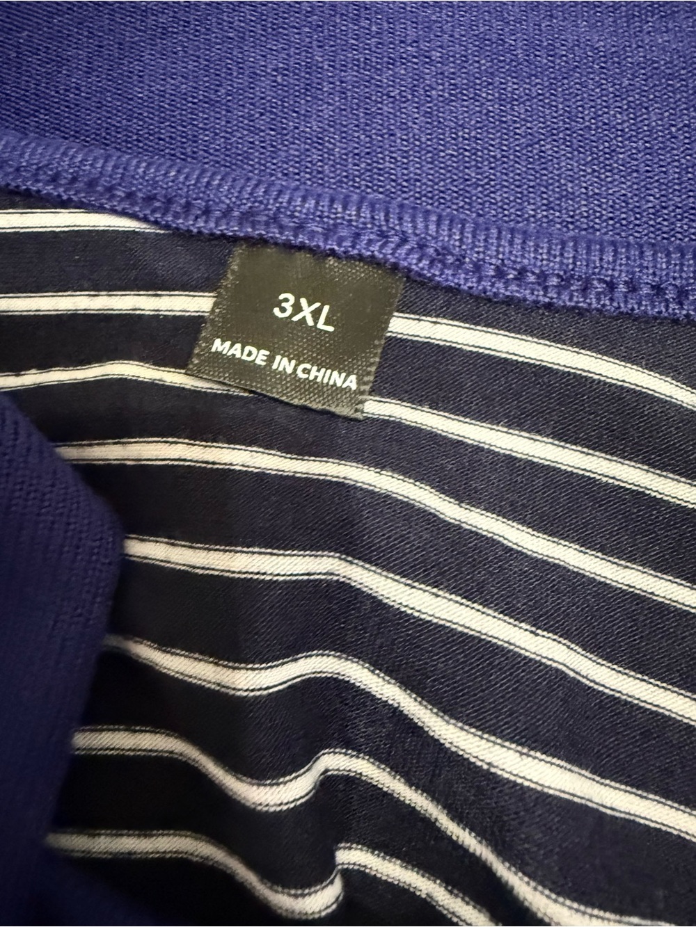 Navy Blue Cardigan, Tank, and Striped Pants Set - Picture 2 of 2